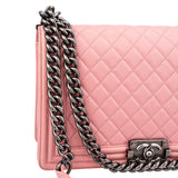 Chanel Quilted Lambskin Antique Boy Single Flap Crossbody Bag