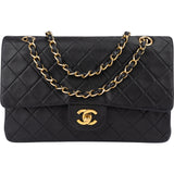 Chanel Quilted Lambskin 24K Gold Medium Double Flap Crossbody Bag