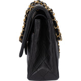 Chanel Quilted Lambskin 24K Gold Medium Double Flap Crossbody Bag