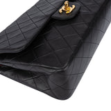 Chanel Quilted Lambskin 24K Gold Medium Double Flap Crossbody Bag