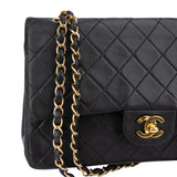 Chanel Quilted Lambskin 24K Gold Medium Double Flap Crossbody Bag