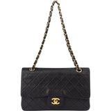 Chanel Quilted Lambskin 24K Gold Medium Double Flap Crossbody Bag