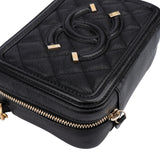 Chanel Quilted Caviar Leather CC Filigree Crossbody Bag