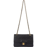 Chanel Quilted Lambskin 24K Gold Medium Double Flap Crossbody Bag