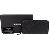Chanel Quilted Lambskin Palladium Wallet
