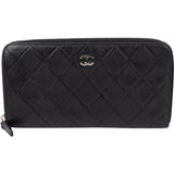 Chanel Quilted Lambskin Palladium Wallet