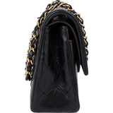 Chanel Quilted Lambskin 24K Gold Small Double Flap Shoulder Bag