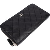 Chanel Quilted Lambskin Palladium Wallet