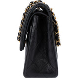 Chanel Quilted Lambskin 24K Gold Small Double Flap Shoulder Bag