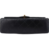 Chanel Quilted Lambskin 24K Gold Small Double Flap Shoulder Bag