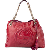 Gucci Patent Leather Soho Chain Crossbody Bag