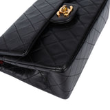 Chanel Quilted Lambskin 24K Gold Small Double Flap Shoulder Bag