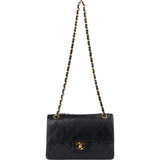 Chanel Quilted Lambskin 24K Gold Small Double Flap Shoulder Bag