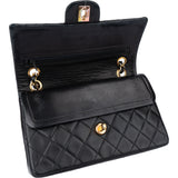 Chanel Quilted Lambskin 24K Gold Small Double Flap Shoulder Bag