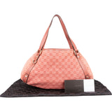 Gucci Suede Monogram Abbey Handbag