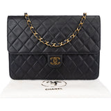 Chanel Quilted Lambskin 24K Gold Single Flap Shoulder Bag