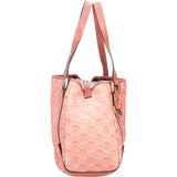 Gucci Suede Monogram Abbey Handbag