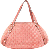 Gucci Suede Monogram Abbey Handbag