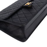Chanel Quilted Lambskin 24K Gold Single Flap Shoulder Bag