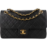 Chanel Quilted Lambskin 24K Gold Medium Double Flap Shoulder Bag