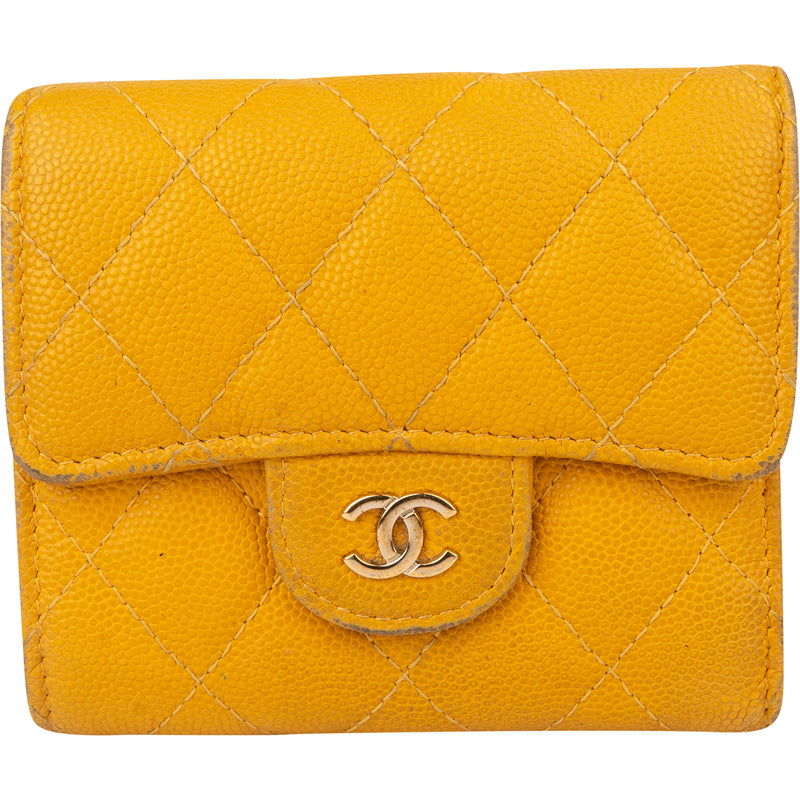 Chanel Quilted Caviar Leather CC Wallet
