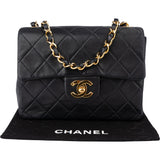 Chanel Quilted Lambskin 24K Gold Single Flap Crossbody Bag