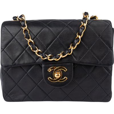 Chanel Quilted Lambskin 24K Gold Single Flap Crossbody Bag - vintageandkickz