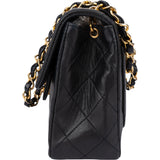 Chanel Quilted Lambskin 24K Gold Single Flap Crossbody Bag