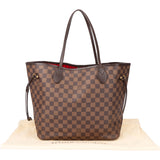 Louis Vuitton Damier Ebene Monogram Neverfull MM Shopper Handbag