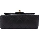 Chanel Quilted Lambskin 24K Gold Single Flap Crossbody Bag