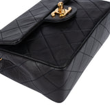 Chanel Quilted Lambskin 24K Gold Single Flap Crossbody Bag