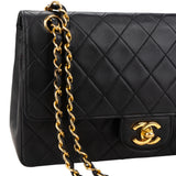 Chanel Quilted Lambskin 24K Gold Medium Double Flap Shoulder Bag