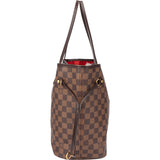 Louis Vuitton Damier Ebene Monogram Neverfull MM Shopper Handbag