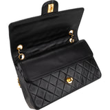 Chanel Quilted Lambskin 24K Gold Medium Double Flap Shoulder Bag