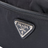 Prada Black Nylon Triangle Travel Clutch