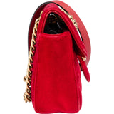 Gucci Red Velvet GG Marmont Crossbody Bag