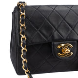 Chanel Quilted Lambskin 24K Gold Single Flap Crossbody Bag