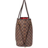 Louis Vuitton Damier Ebene Monogram Neverfull MM Shopper Handbag
