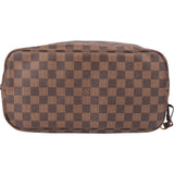 Louis Vuitton Damier Ebene Monogram Neverfull MM Shopper Handbag