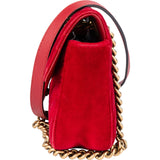 Gucci Red Velvet GG Marmont Crossbody Bag