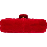 Gucci Red Velvet GG Marmont Crossbody Bag
