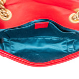 Gucci Red Velvet GG Marmont Crossbody Bag
