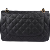 Chanel Quilted Caviar Leather Jumbo Double Flap Crossbody Bag