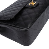 Chanel Quilted Caviar Leather Jumbo Double Flap Crossbody Bag