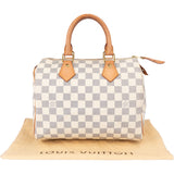 Louis Vuitton Damier Azur Monogram Speedy 25 Handbag