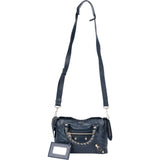 Balenciaga Blue Leather Mini City Handbag