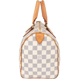 Louis Vuitton Damier Azur Monogram Speedy 25 Handbag