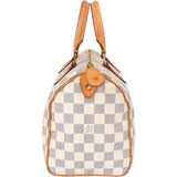 Louis Vuitton Damier Azur Monogram Speedy 25 Handbag