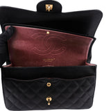 Chanel Quilted Caviar Leather Jumbo Double Flap Crossbody Bag
