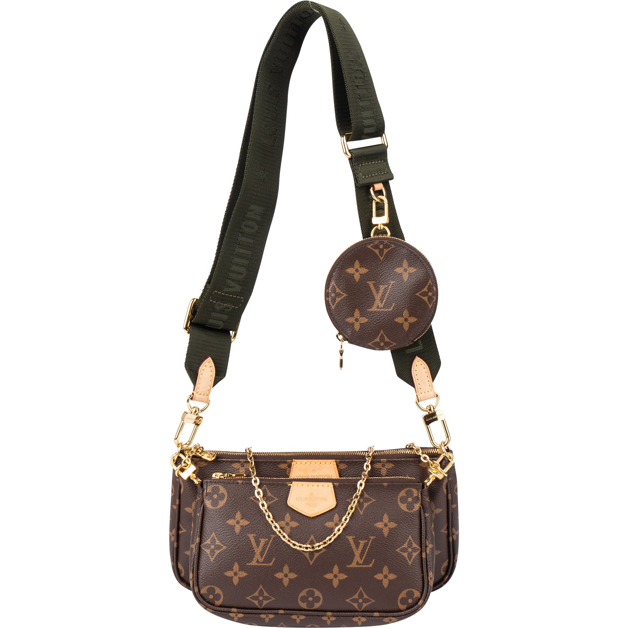 Louis Vuitton Canvas Monogram Multi Pochette Crossbody Bag - vintageandkickz